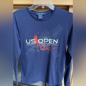Women’s Ralph Lauren Navy US Open Tennis Graphic Tee medium Euc